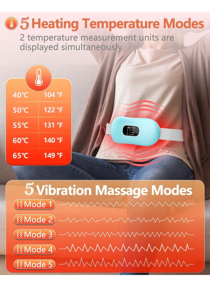 Wearable Electric Menstrual Heating Pad for Stomach and Back, USB Rechargeable, Wireless Pain Relief Belt for Teen Girls and Women - Image 5
